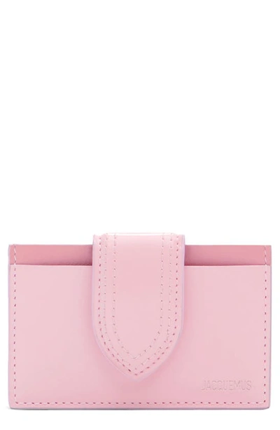 Jacquemus Le Porte Carte Bambino Leather Card Case In Pale Pink