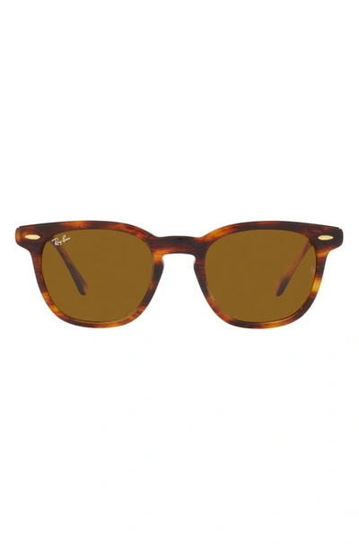 Ray Ban Hawkeye Sunglasses Havana Frame Brown Lenses 50-21