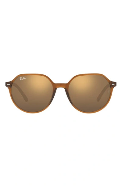 Ray Ban Thalia 53mm Mirrored Square Sunglasses In Transparent