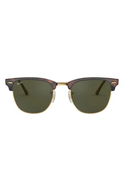 Ray Ban Men's Clubmaster 55mm Acetate Sunglasses In Tortoise