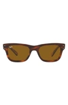 Ray Ban Mr. Burbank 52mm Rectangular Sunglasses In Striped Havana
