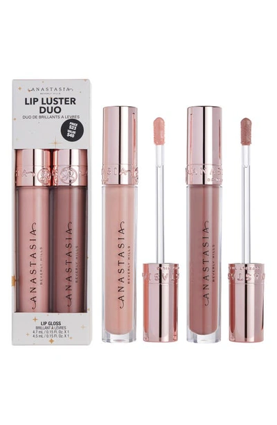 Anastasia Beverly Hills Lip Luster Duo $40 Value In Guava Deep Taupe