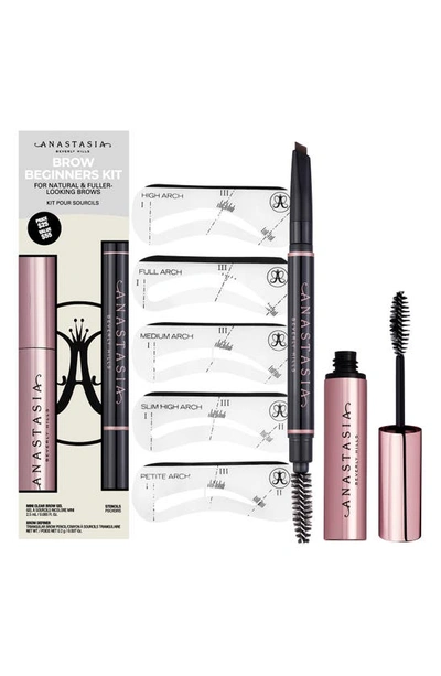 Anastasia Beverly Hills Brow Beginners Kit $55 Value In Dark Brown