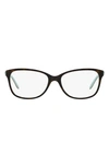 Tiffany & Co 52mm Square Optical Glasses In Turquoise