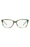 Tiffany & Co 52mm Square Optical Glasses In Havana Blue