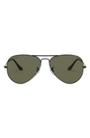 Ray Ban Rb3025 Aviator Polarized Sunglasses In Matte Black