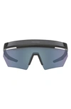 Prada 59mm Shield Sunglasses In Matte Black