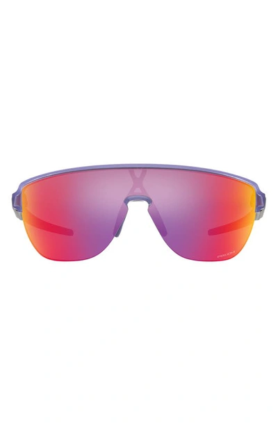 Oakley Corridor 142mm Semi Rimless Prizm™ Polarized Shield Sunglasses In Lilac