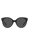 Versace 55mm Round Sunglasses In Black