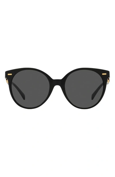 Versace 55mm Round Sunglasses In Black