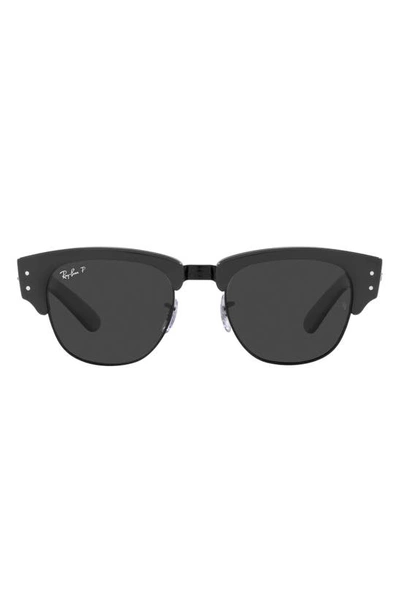 Ray Ban Mega Clubmaster 53mm Polarized Transition Square Sunglasses In Black Grey