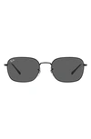 Ray Ban 57mm Pillow Sunglasses In Black
