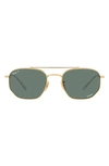 Ray Ban 57mm Polarized Irregular Sunglasses In Polar Grey