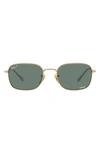 Ray Ban 57mm Polarized Pillow Sunglasses In Polar Grey