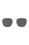 Ray Ban Frank 54mm Square Sunglasses In Rose Gold