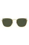 Ray Ban Frank 54mm Polarized Square Sunglasses In Yellow Gold
