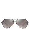 Ray Ban 61mm Gradient Polarized Pilot Sunglasses In Black