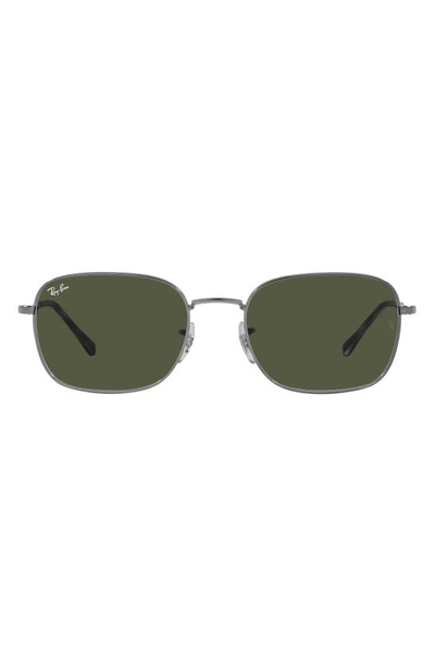 Ray Ban 57mm Gradient Pillow Sunglasses In Gunmetal