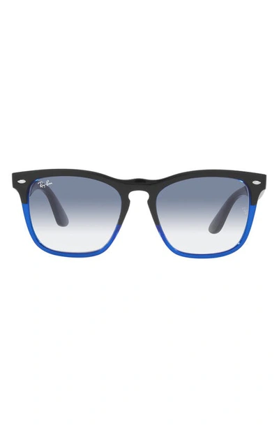 Ray Ban Steve 54mm Square Sunglasses In Clear/ Blue