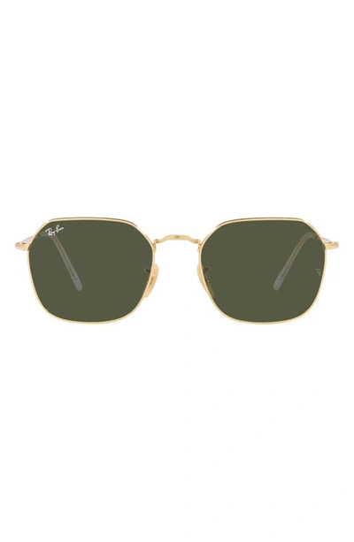 Ray Ban Jim 53mm Irregular Sunglasses In Gold Flash