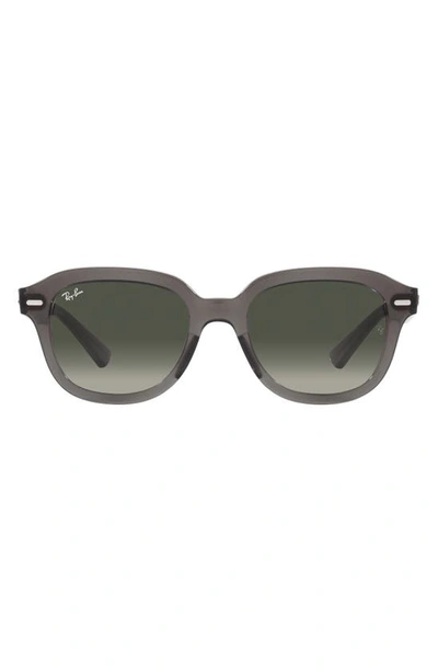 Ray Ban Erik 51mm Gradient Square Sunglasses In Grad Grey