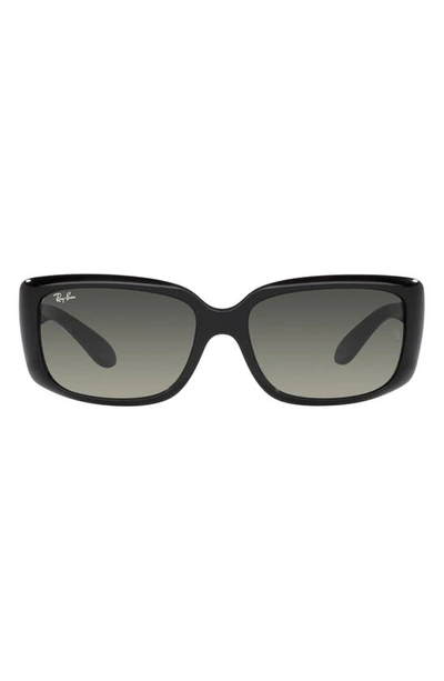 Ray Ban 55mm Gradient Pillow Sunglasses In Black
