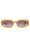 Ray Ban Kiliane 54mm Gradient Pillow Sunglasses In Yellow