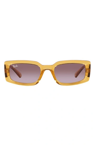 Ray Ban Kiliane 54mm Gradient Pillow Sunglasses In Yellow
