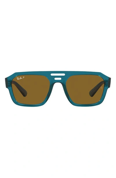 RAY BAN RAY-BAN CORRIGAN 54MM POLARIZED IRREGULAR SUNGLASSES