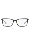 Prada 55mm Rectangular Optical Glasses In Blue Tort