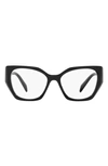 Prada 54mm Square Optical Glasses In Black