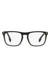 Burberry Bolton 56mm Square Optical Glasses In Black