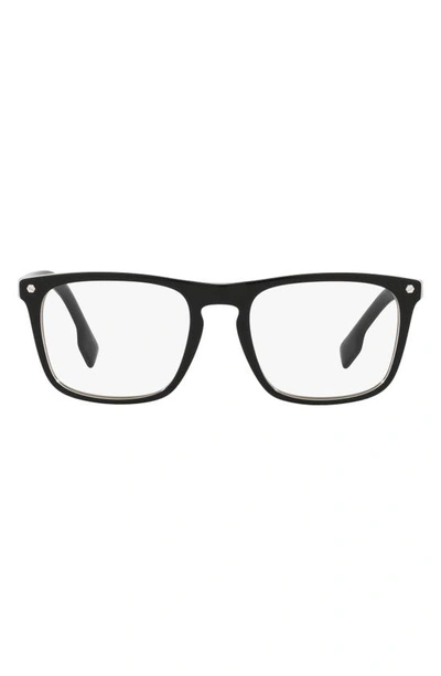 Burberry Bolton 56mm Square Optical Glasses In Black