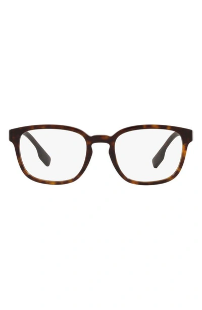Burberry Edison 53mm Square Optical Glasses In Brown