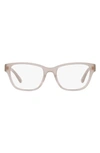 Tory Burch 52mm Rectangular Optical Glasses In Blush