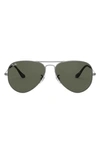 Ray Ban 62mm Oversize Aviator Sunglasses In Trans Grey