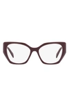 Prada 52mm Optical Glasses In Brown