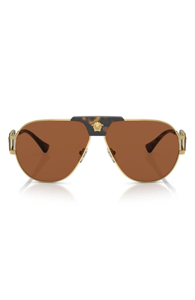 Versace Man Sunglasses Ve2252 In Dark Brown