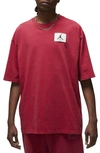 Jordan Flight Essentials Oversize Cotton T-shirt In Cardinal Red