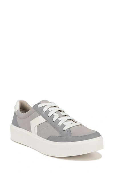 Dr. Scholl's Madison Lace Platform Sneaker In Grey Microfiber