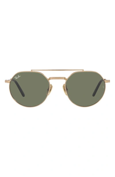 Ray Ban Italy 53mm Jack Ii Titanium Sunglasses In Green