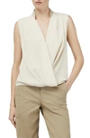 Rag & Bone Meredith Sleeveless Surplice Top In Ivory