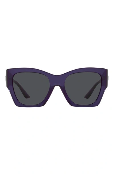 Versace 55mm Square Sunglasses In Dark Grey