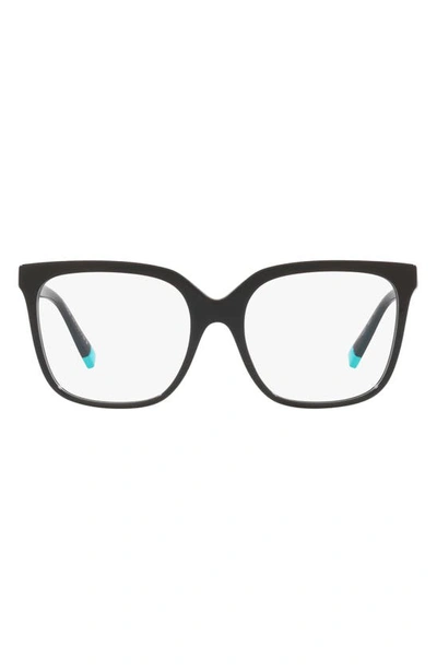Tiffany & Co 54mm Square Optical Glasses In Black