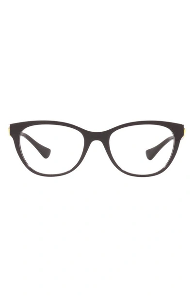 Versace 55mm Cat Eye Optical Glasses In Plum