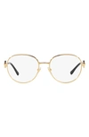 Versace 54mm Round Optical Glasses In Gold