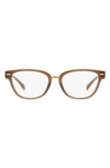 Versace 54mm Cat Eye Optical Glasses In Opal Beige