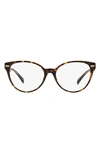 Versace 53mm Cat Eye Optical Glasses In Havana
