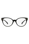 Versace 53mm Cat Eye Optical Glasses In Black