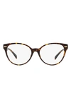 Versace 55mm Cat Eye Optical Glasses In Havana